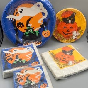 Vintage Party House 1980s Halloween Napkins American Greetings Plates Napkins